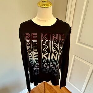 good hYOUman Be Kind Long Sleeve Tee - Black